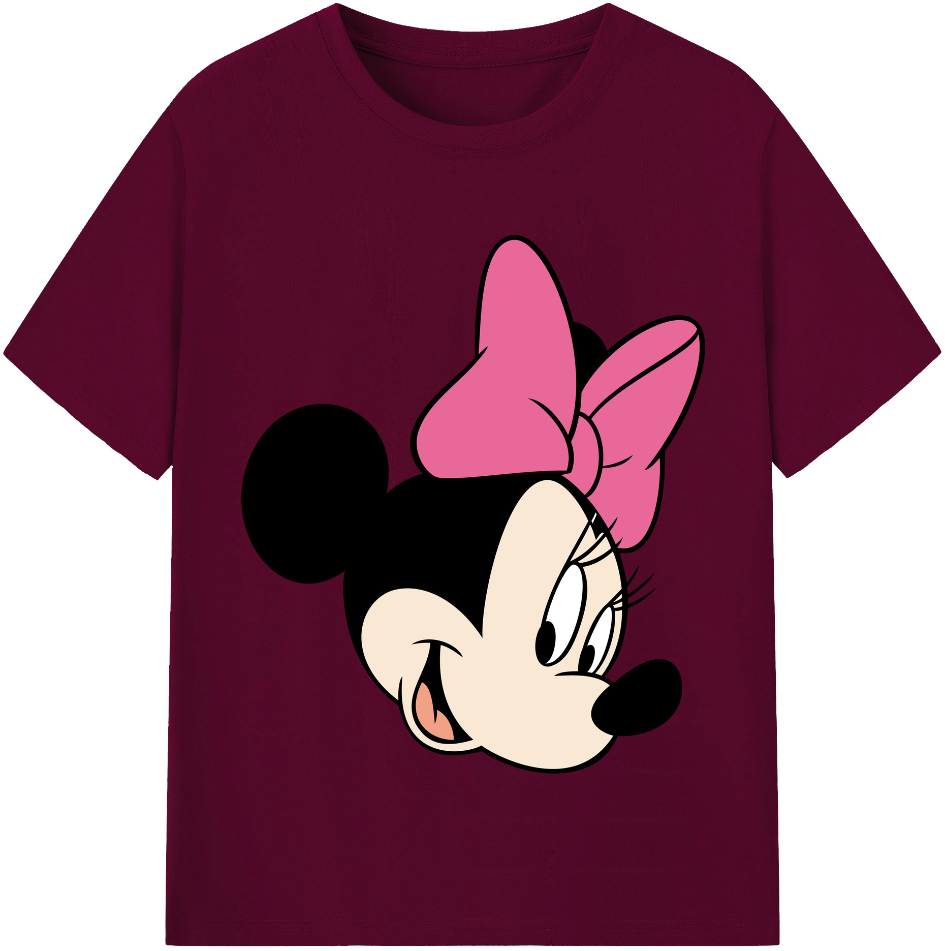 （画像用） ミッキーマウス Mickey Mouse レディースカジュアルプリントTシャツ（綿100％）